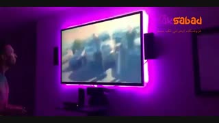 نور مخفی پشت تلویزیون