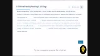 آموزش تسک Reading and Writing Fill in the Blank در ماژول Reading آزمون PTE