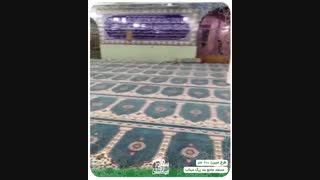 نصب فرش مخصوص مسجد در مسجد جامع بند زرک میناب