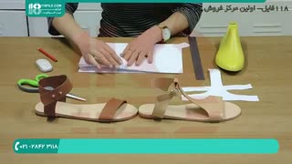 دوخت صندل چرم در طرح زیبا و شیک با دست