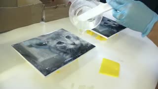 آموزش ساخت پازل با روکش رزین اپوکسی شفاف