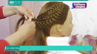 آموزش شینیون مو عروس با بافت دور سر مدل رومی