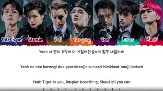 لیریک آهنگ "Tiger Inside" از گروه Super M