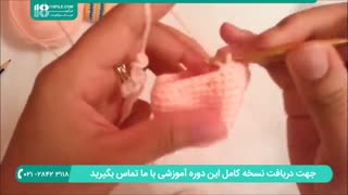 طریقه ی بافت عروسک خرس با قلاب