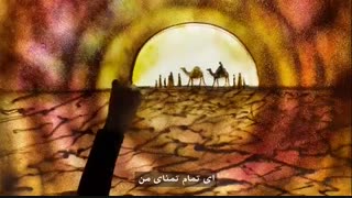 ترسیم واقعه عاشورا با عنوان هل من ناصر ینصرنی نقاشی با شن با هنرمندی خانم فاطمه عبادی