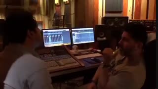 ضبط برای آلبوم جدید رضا مهاجر با استاد پیام طونی در استودیو دلان