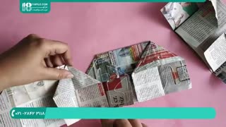 ساخت جامدادی رومیزی با کاغذ باطله ( روزنامه )