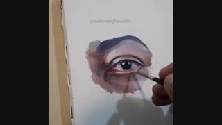 آموزش نقاشی چشم با رنگ و روغن ادامه کار