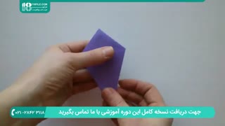 مراحل ساخت اوریگامی سه بعدی گل میخک