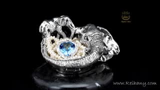 آینه و شمعدان نقره، ظروف پایه دار نقره،قاب عکس نقره، نقره ریحانی