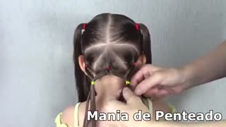 آموزش مدل مو بچه گانه دختر با تزئین پشت سر- مومیس مرجع و مشاور مو