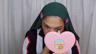 (deku make up and hijab tutorial(my hero academy cosplay