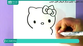 آموزش نقاشی مرحله به مرحله کیتی زیبا