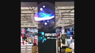 ایرویژن اولین و بزرگترین عرضه کننده نمایشگرهای تبلیغاتی  سه بعدی معلق در هوا.