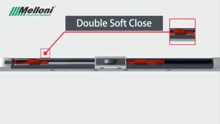 مکانیزم تک درب آویز کشویی آرام بند 80 کیلویی ملونی کد 11022