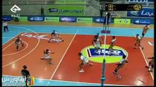 خلاصه بازی هراز آمل و سایپا در هفته چهارم لیگ برتر والیبال