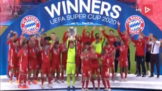 مراسم اهدای جشن قهرمانی و جام سوپرکاپ اروپا 2020 به بایرن مونیخ