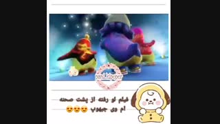 ویدیوی لو رفته از پشت صحنه موزیک ویدیو جیهوپ(چیکن نودل سوپ)(فوق محرمانه!!)(bts/funny moment/jimin/j-hope/jungkook)