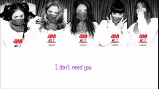 لیریک آهنگ جذاب Hate_ 4minute