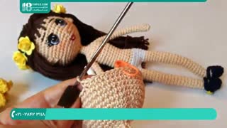 قلاب بافی عروسک | نحوه بافت عروسک دخترانه رومینا