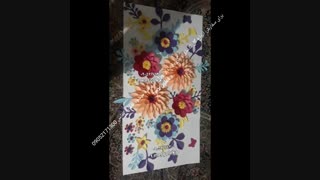 گلهای غول پیکر چراغ دار فومی  آباژوری و گل کاغذی دکوراتیو