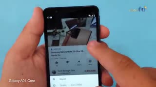 ویدئوی جعبه گشائی گوشی سامسونگ مدل‌ Galaxy A01 Core
