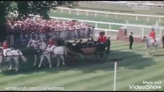 دعوت ملکه انگلیس از ولیعهد ایران در مسابقات اسبدوانی