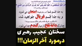 سخن آقا درمورد امام زمان