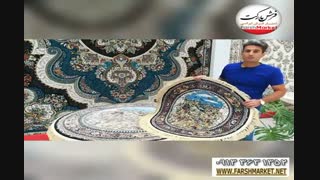 فرش دایره شکارگاه مینیاتور 1200 شانه - فرش مارکت -فرش کاشان
