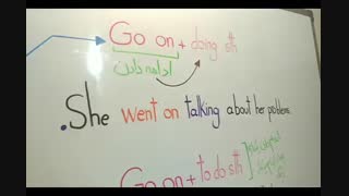 نحوه ی به کار بردن go on در جمله