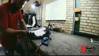 مرحله برشکاری،دوخت و رویه کوبی صندلی اداری در کارخانه راما