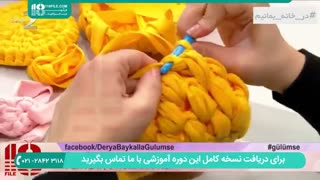 آموزش تریکو بافی سبک دایره شکل مناسب لوازم آرایشی