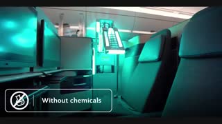 پاکسازی کابین هواپیماهای قطرایرویز با استفاده از اشعه UV
