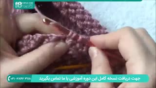 روش بافت کلاه کاموایی دخترانه مدل نخودی