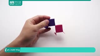 ساخت اوریگامی مکعب  متحرک با کاغذ های رنگی