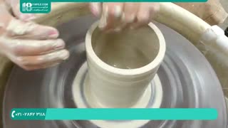 نحوه ی کار با چرخ سفالگری | روش ساخت گلدان سفالی