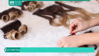 روش نصب اکستنشن چسبی برای مو های فر