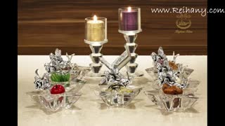 شمعدان نقره، میوه خوری و آجیل خوری نقره، نقره ریحانی