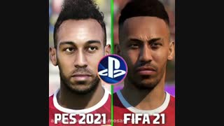 مقایسه فیس بازیکنان درpes2021 و FIFA2021