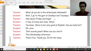 آموزش مکالمه درس دوم کتاب زبان انگلیسی هشتم