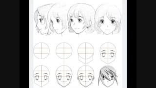 مرحله اول آموزش نقاشی انیمه( کشیدن صورت)