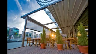 سقف متحرک تراس رستوران-پوشش اتوماتیک رستوران و کافه -پوشش  بازشونده تالار عروسی-سقف متحرک کافه ورستوران