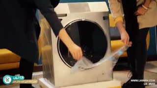 آنباکسینگ ماشین لباسشویی مدل KD1049S جی ‌پلاس