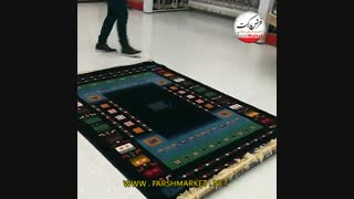 فرش گبه گوچ سرمه ای - فرش مارکت - خرید اینترنتی فرش کاشان