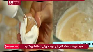 طرز پخت شیرینی لطیفه پفکی و خامه ای با فر