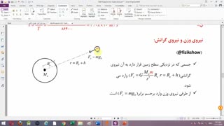 فیلم آموزشی فیزیک 3-فصل دوم- قسمت 10-نیروی گرانش بین دو ذره و حرکت ماهواره