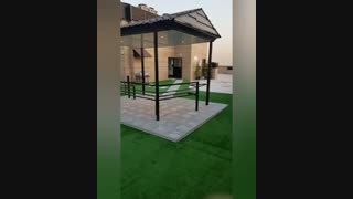 اجرای چمن مصنوعی روف گاردن در فرمانیه تهران | خانه چمن