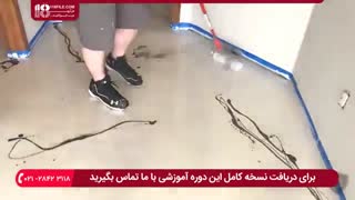 آموزش اجرای طرح مرمر بر روی کف با رزین اپوکسی