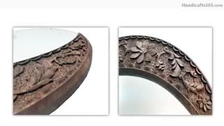 آینه منبت کاری اثر استاد محمد مهدی توکل