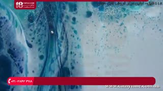 نقاشی آبستره رزین اپوکسی ( طرح عروس دریایی )